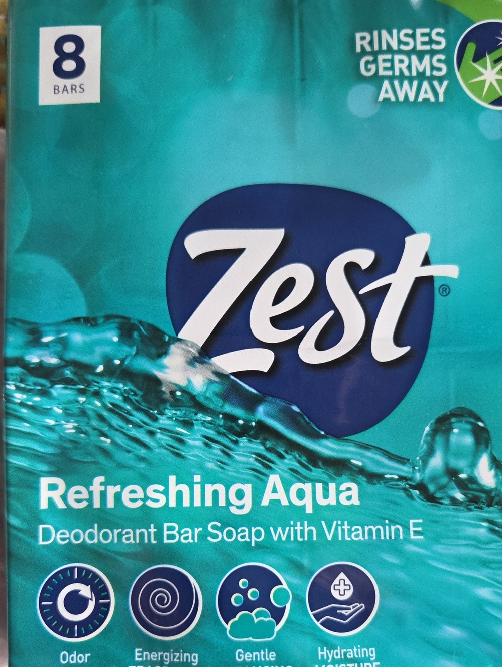 Zest 8 Deodorant Bars with Vitamin E